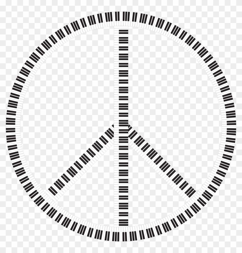 This Free Icons Png Design Of Peace Sign Piano Keys Clipart #256251