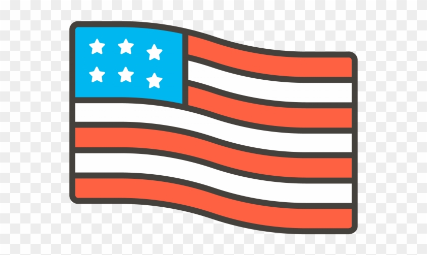 United States Flag Emoji - Vector Graphics Clipart