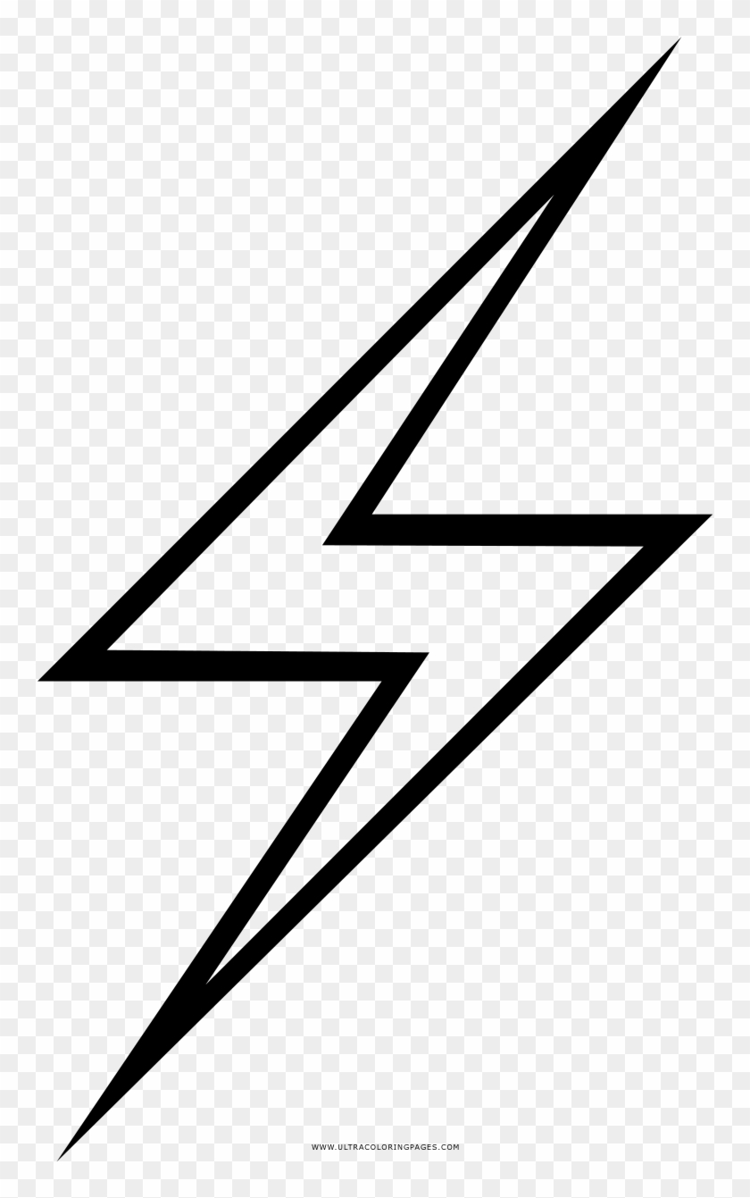 Lightning Bolt Coloring Page - Fulmine Da Colorare Clipart #256344