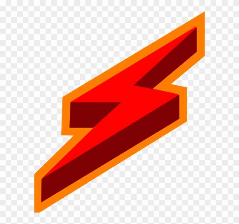 Red Lightning Bolt Clipart - Red Lightning Clipart - Png Download