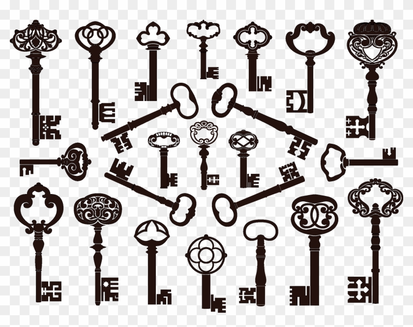 Vintage Key Png Free - Vintage Key Vector Free Clipart #256573