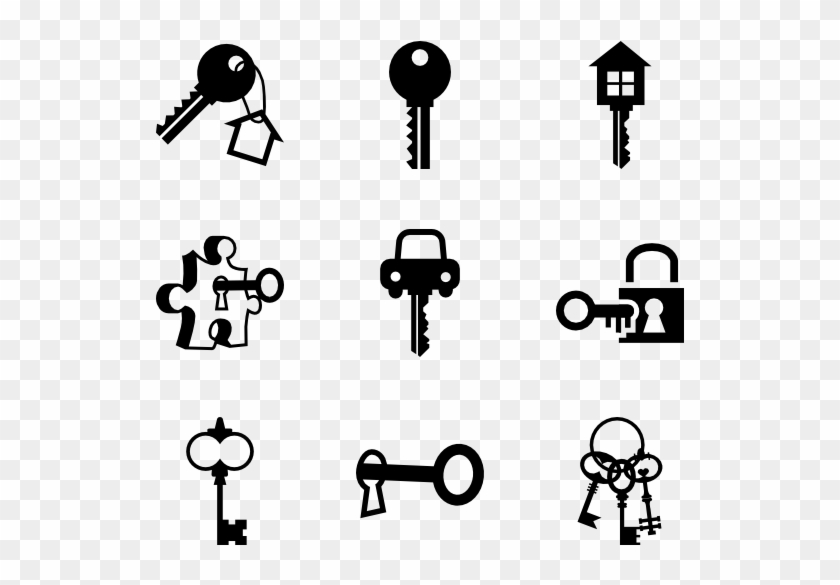 Keys - Icon Set Of Keys Png Clipart