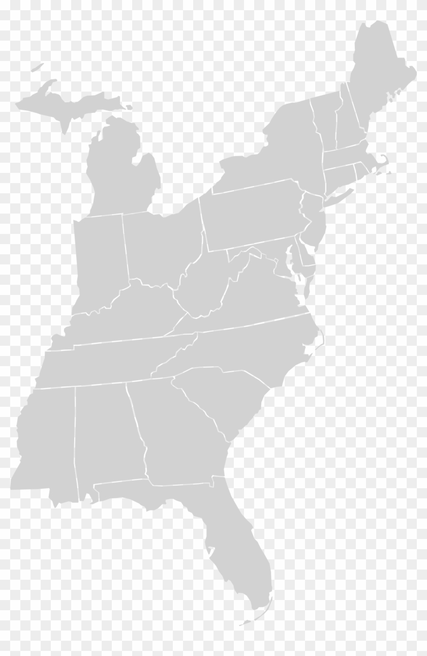 2000px Us East Temples Outline Map Svg Blank Eastern - Us Map 2000 Election Clipart #256869