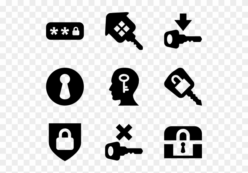 Keys And Locks - Film Reel Icon Clipart