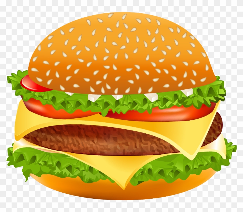 Hamburger Png Vector Clipart Image - Transparent Burger Clip Art #257011