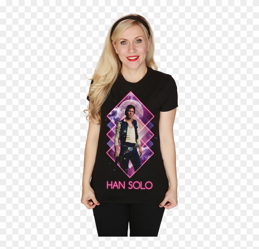 Her Univere Star Wars Neon Han Solo Tee - Girl Clipart #257085