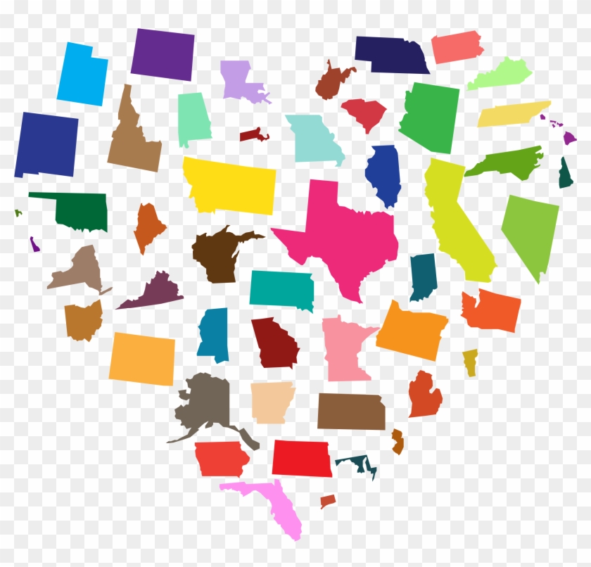Big Image - United States Heart Clipart