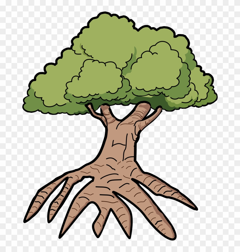 Medium Image - Tree With Big Roots Clipart - Png Download #257537