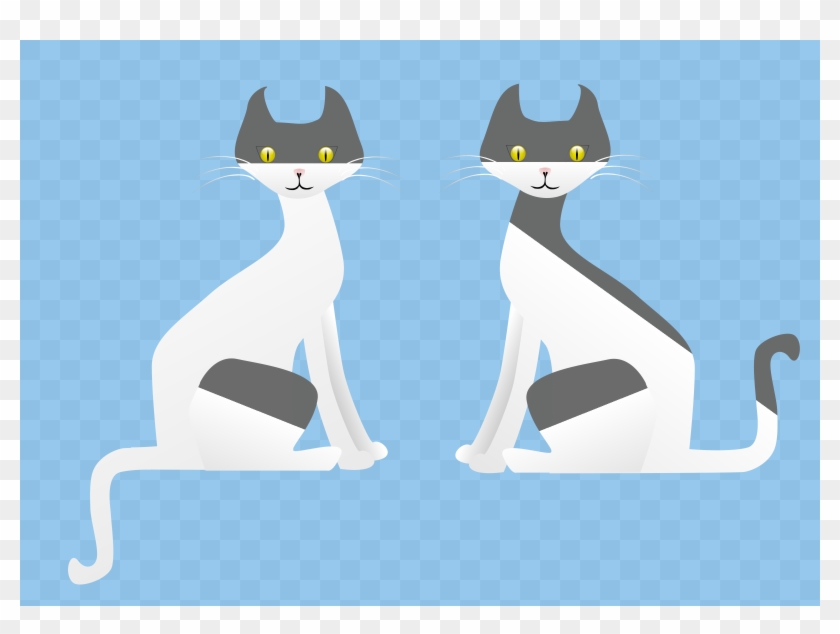 This Free Icons Png Design Of Two Cats Clipart