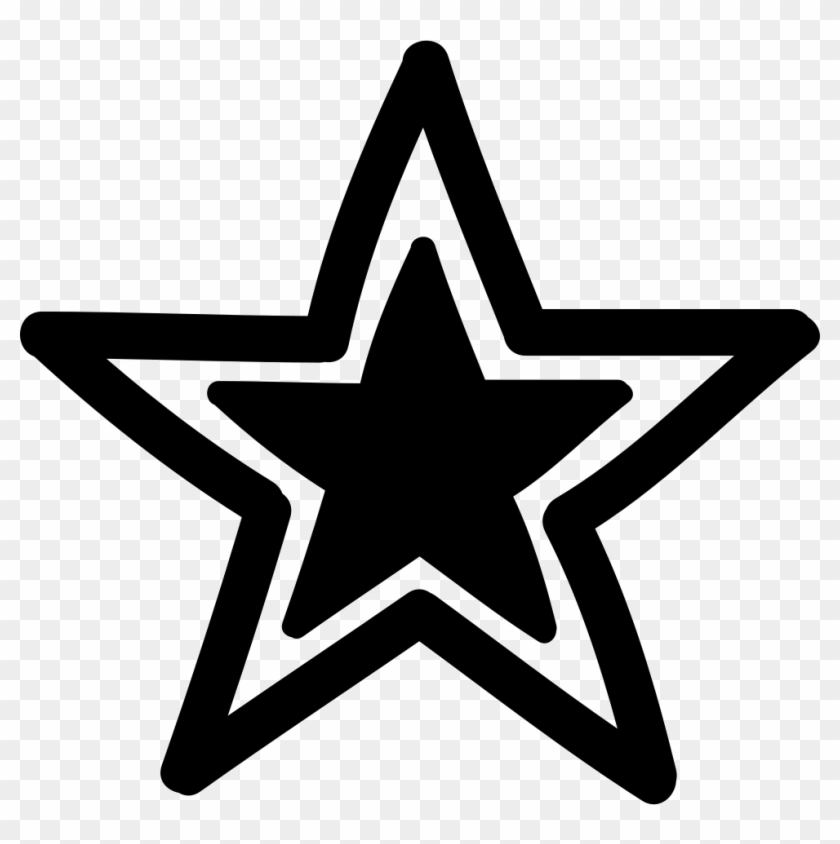 Star Outline With Black Smaller Star Inside Comments - Dallas Cowboys Clipart