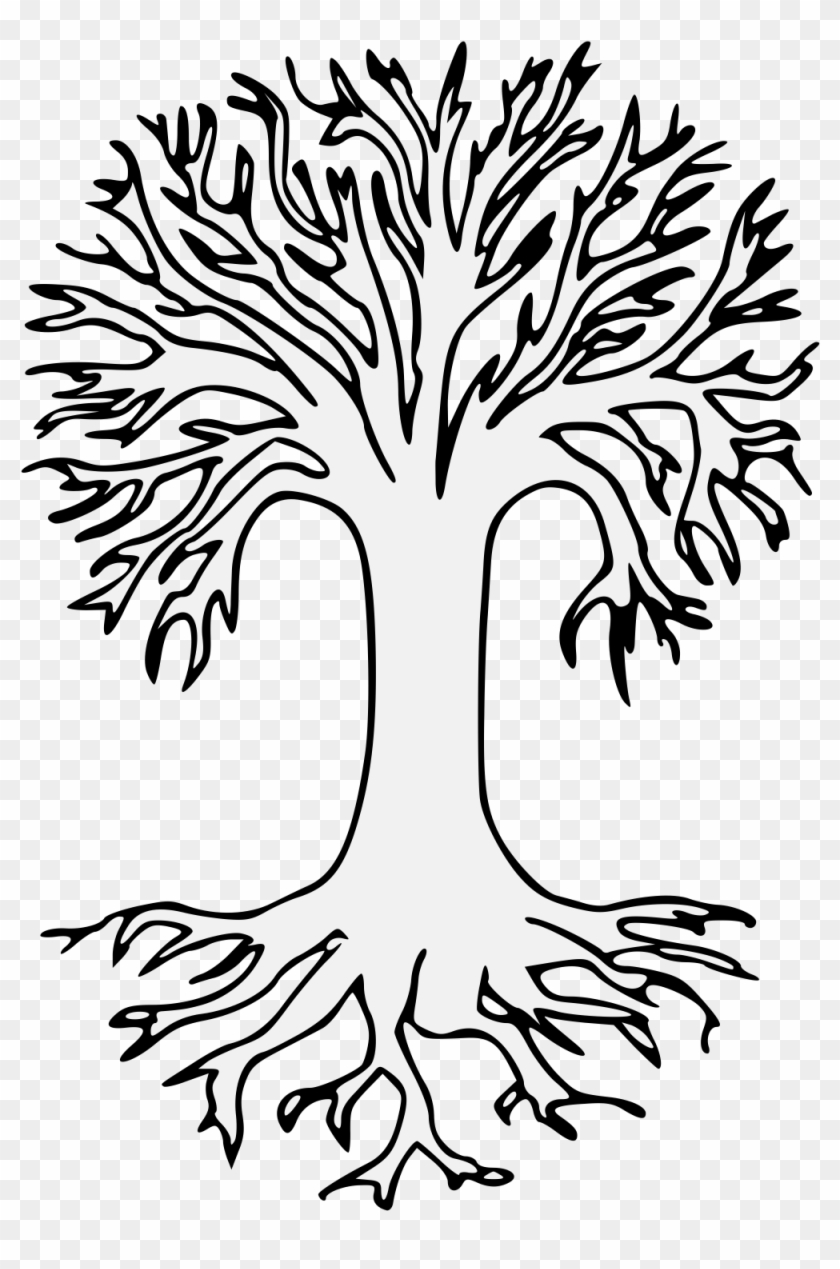 Tree Of Roots Transparent - Bare Tree On Transparent Background Clipart