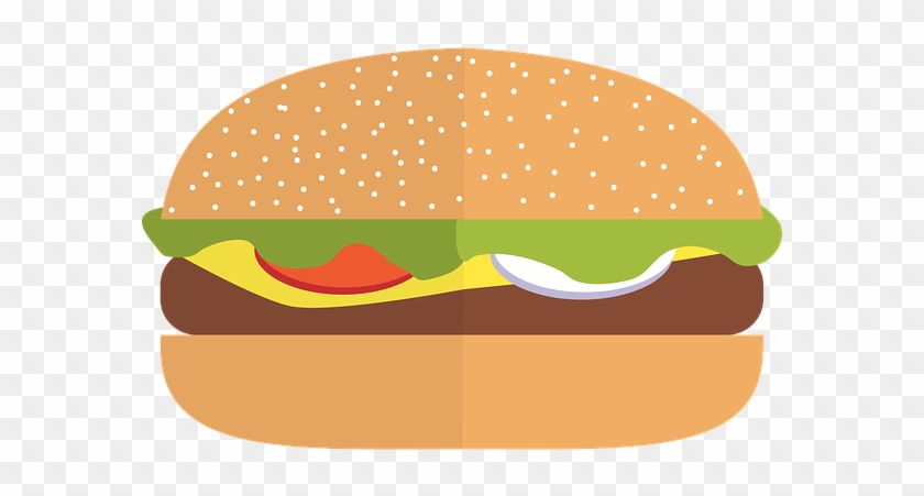 Beef, Burger, Cheese, Hamburger, Bread, Bun, Food - Cheeseburger Clipart