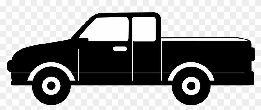 Car Silhouette Clip Art - Pick Up Truck Clip Art - Png Download