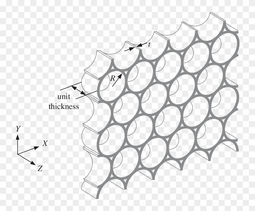 Three Dimensional View Of A Hexagonally Packed Circular - Sketch Clipart #258317
