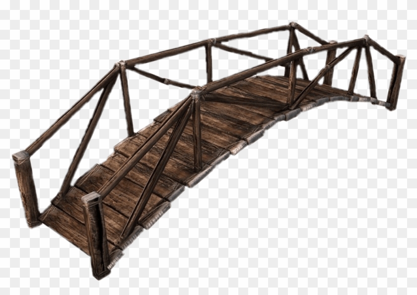 Curved Plank Bridge - Bridge 3d Model Free Clipart #258550
