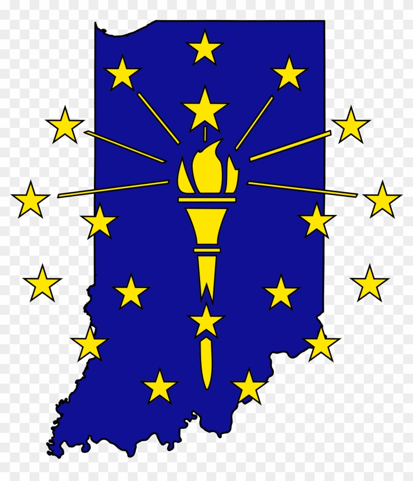 Open - Indiana State Flag Logo Clipart