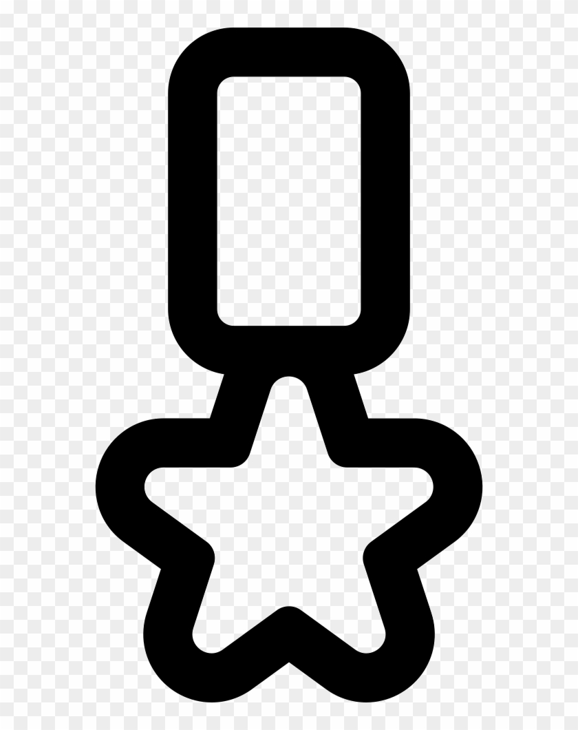 Star Medal Condecoration Outline Comments - Icon Clipart