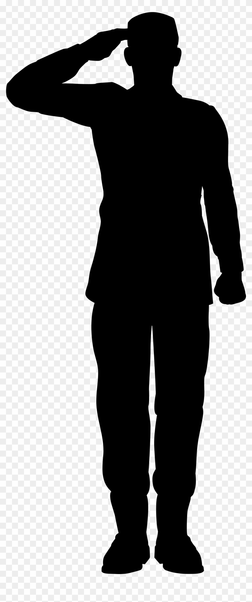 Army Soldier Saluting Silhouette Png Clip Art Image - Soldier Saluting Clipart Transparent Png #259121