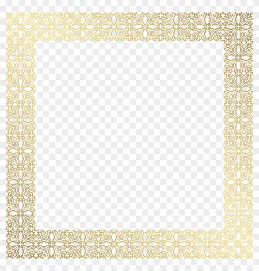 Border Decorative Frame Png Gold Clip Art Transparent Png #259281