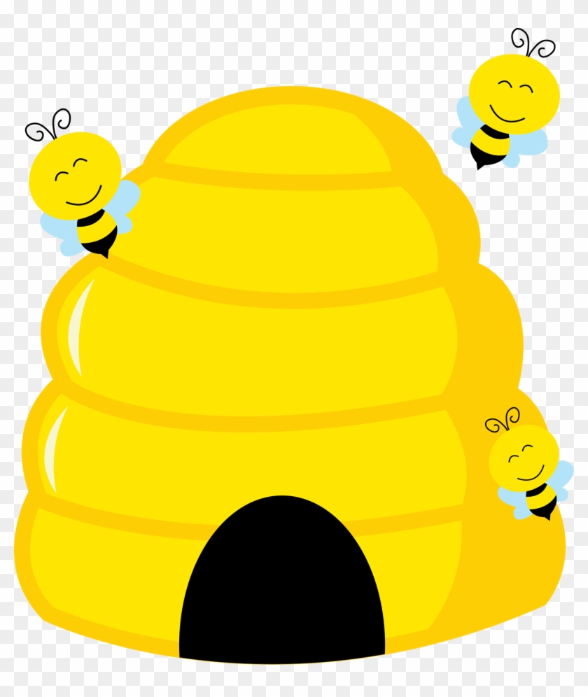 Honeycomb Clipart Bumble Bee - Bee Hive Clip Art - Png Download
