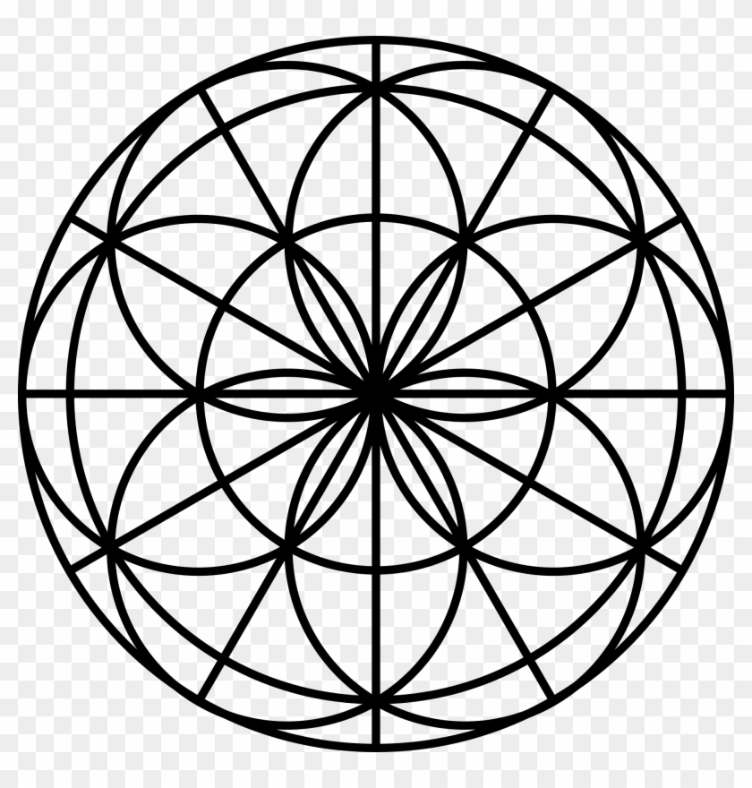 Golden Ratios Appears In Many Geometric Constructions - Flower Of Life Vector Png Clipart