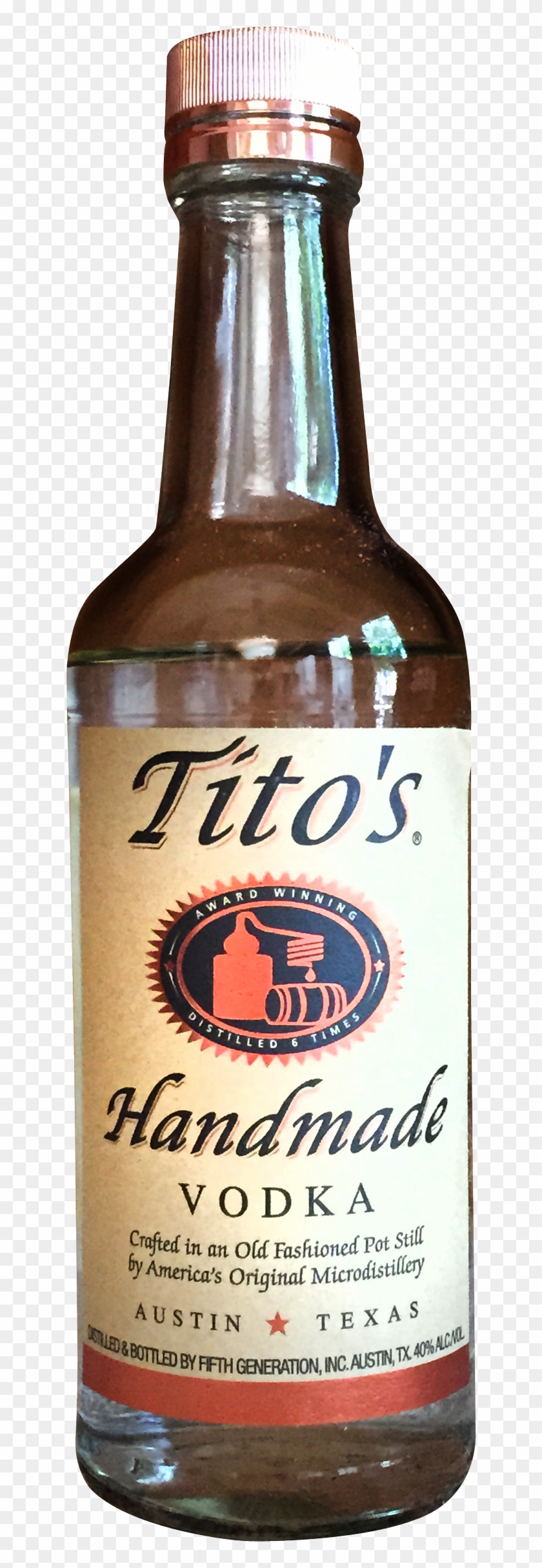 Vodka Bottle Png Transparent Image 1 - Tito's Handmade Vodka Clipart #259593