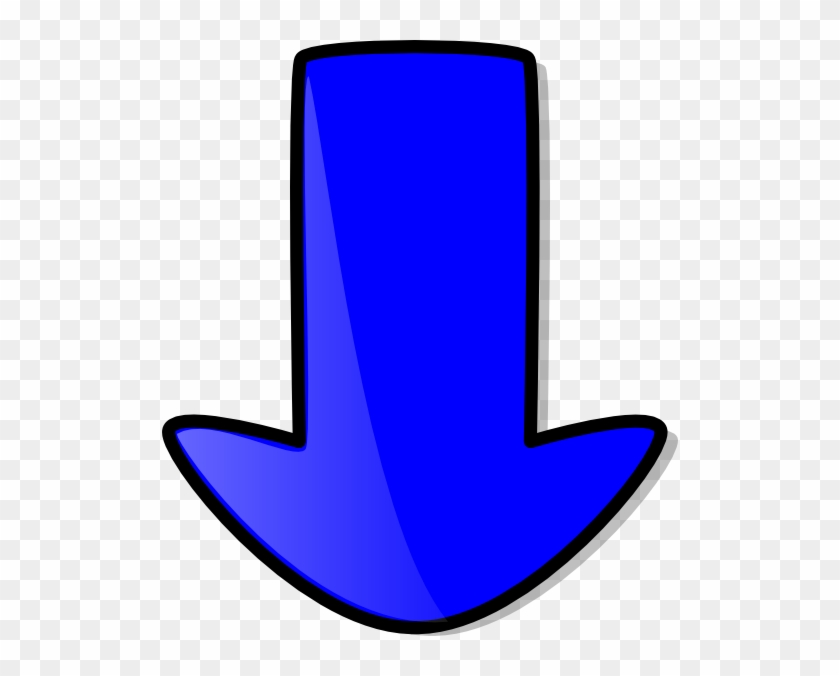 Blue Down Arrow Svg Clip Arts 516 X 596 Px - Png Download #259805