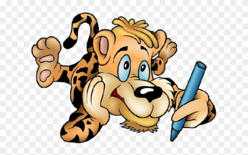 Cartoon Animals Clipart School - Cartoon Animals In School - Png Download