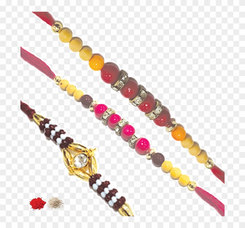 Designer 3 Pc Ethnic Handcrafted Rakhi - Bead Clipart
