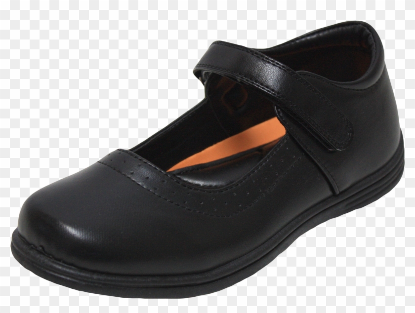 Girls School Shoes Black - Slip-on Shoe Clipart