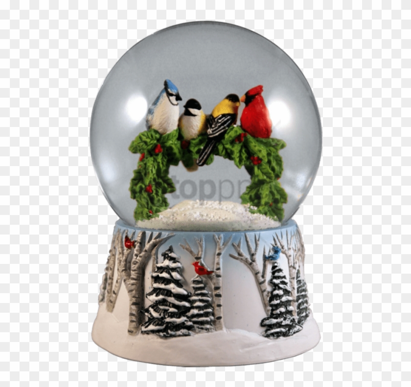 Free Png Download Multi Birds On A Wreath Water Globe - Multi Birds On A Wreath Water Globe San Francisco Music Clipart