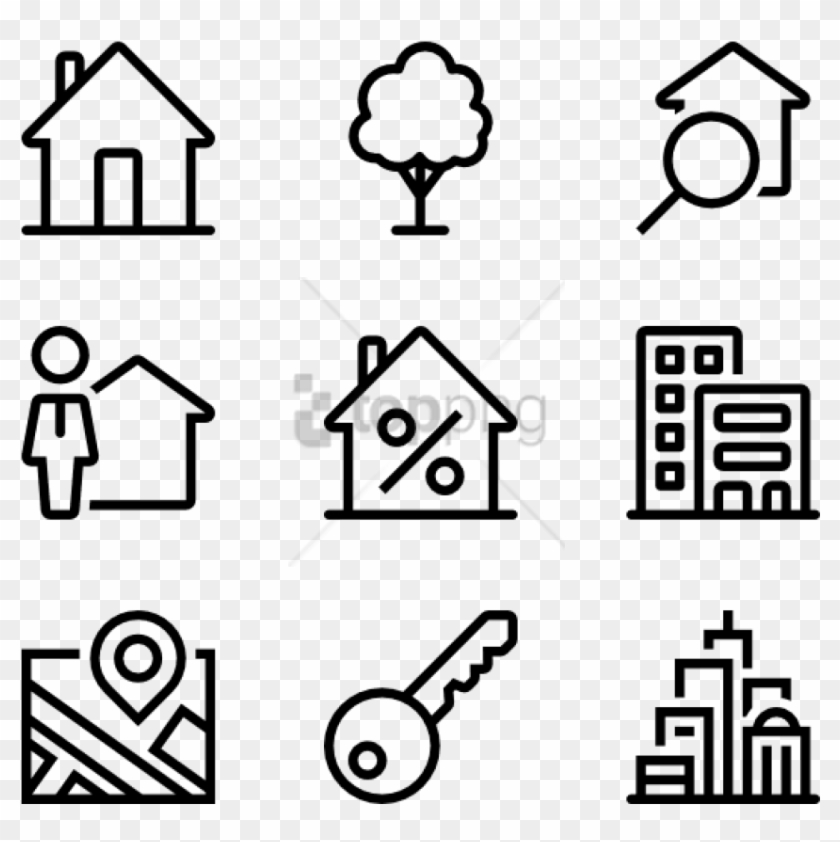 Free Png Real Estate Icons - Free Fitness Icon Clipart #2501789