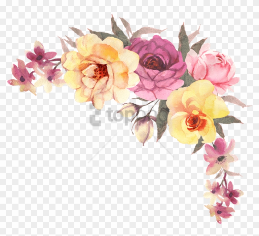 Free Png Transparent Watercolor Flowers Png Image With - Watercolor Flower Bouquet Transparent Clipart