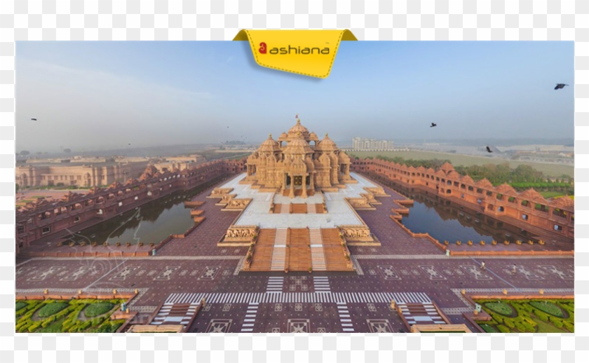 A Huge Structure Of Breathtaking Splendour, Akshardham - Akshardham Temple Er Water Show Clipart