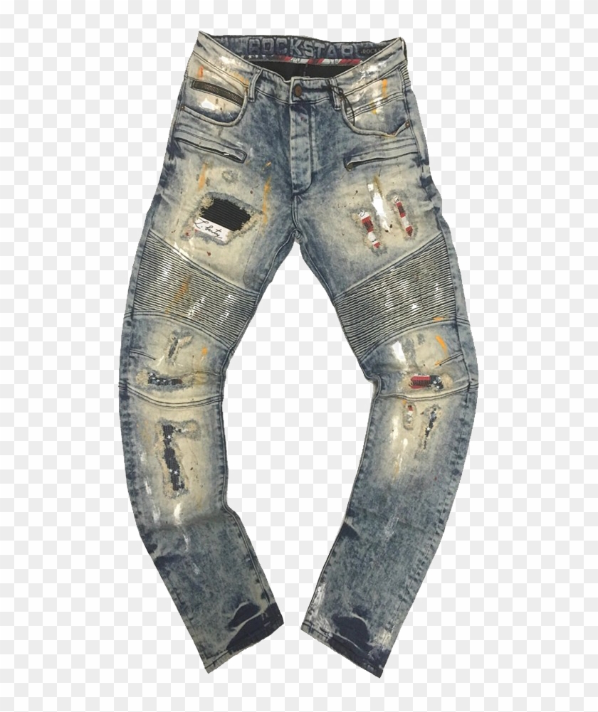 Denim Jean Png Transparent Picture - Rockstar Biker Jeans Clipart