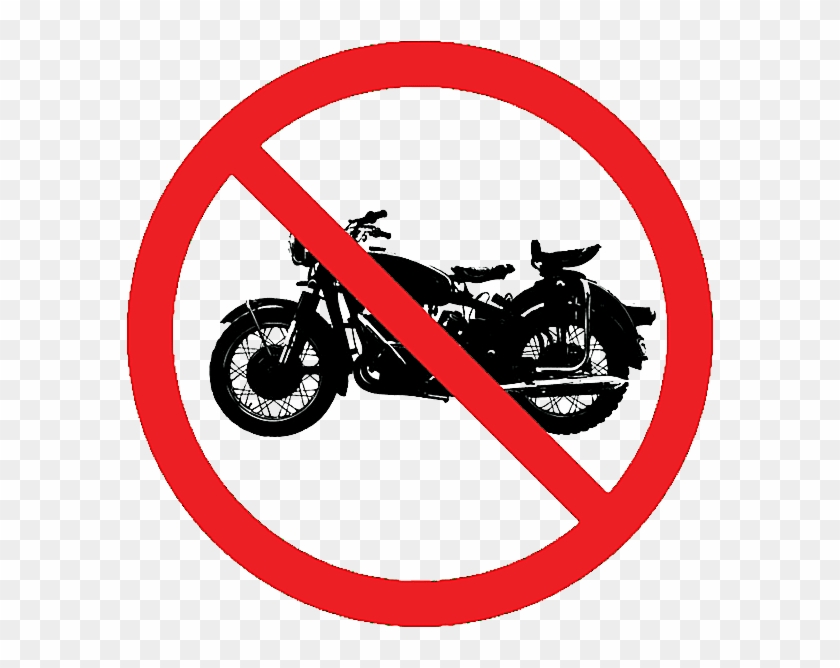 Clip Art Of A No Motorcycles Allowed Sign - No Motorcycles Sign Png Transparent Png