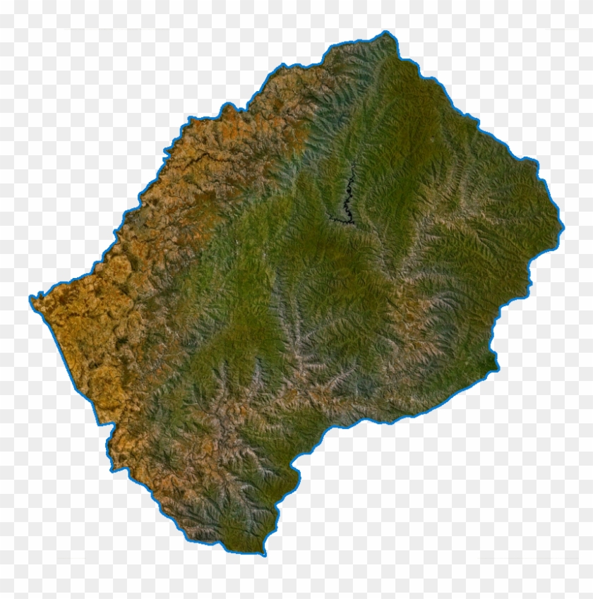 Lesoto Satellite Cropped - Lesotho Flag Clipart #2503691