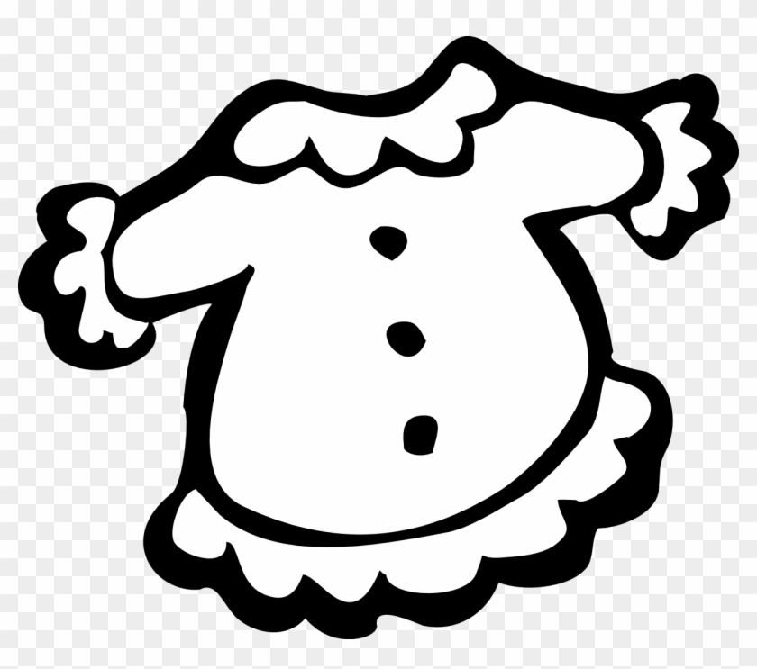 Kids Dress Clipart Black And White - Baby Dress Clip Art Black And White - Png Download