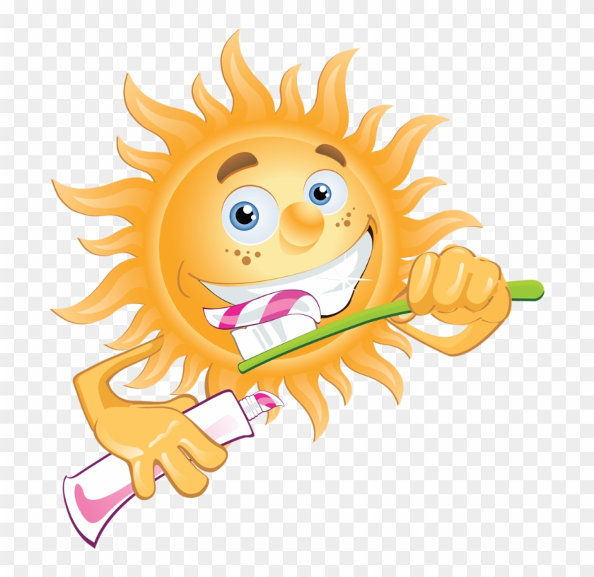 Sol Whatsapp Png - Happy Cartoon Moon Toothbrush Png Clipart #2504637