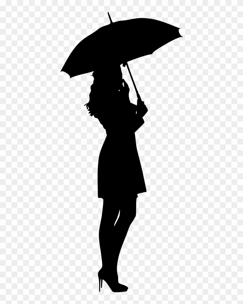 Download Png - Umbrella Woman Clipart #2504638