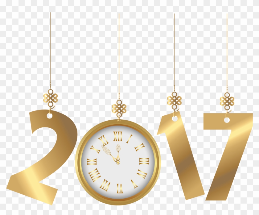2017 Hanging Gold Transparent Clip Art Png Image