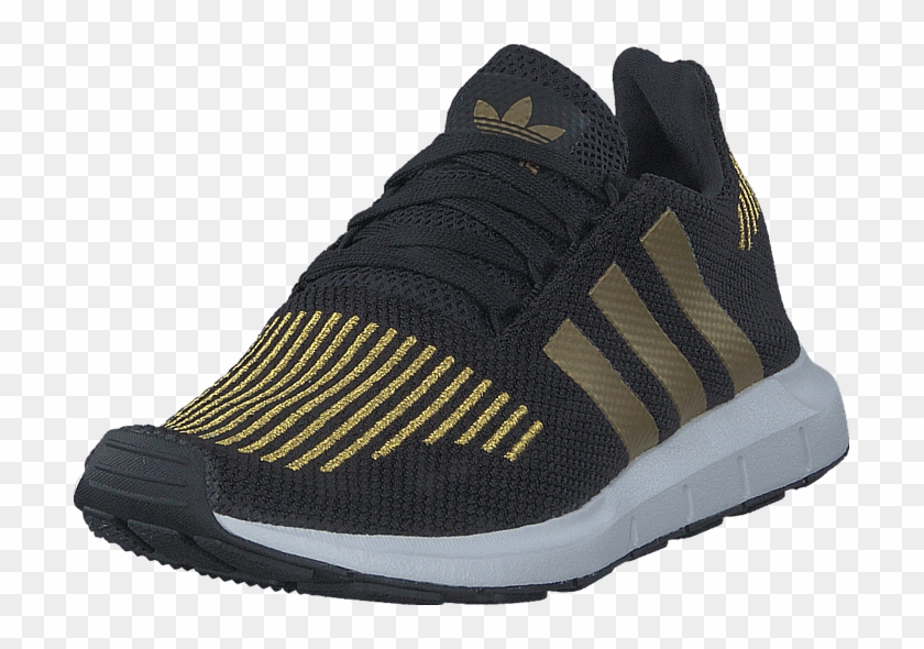 Adidas Originals Swift Run W Core Black/gold Met - Shoe Clipart #2504859