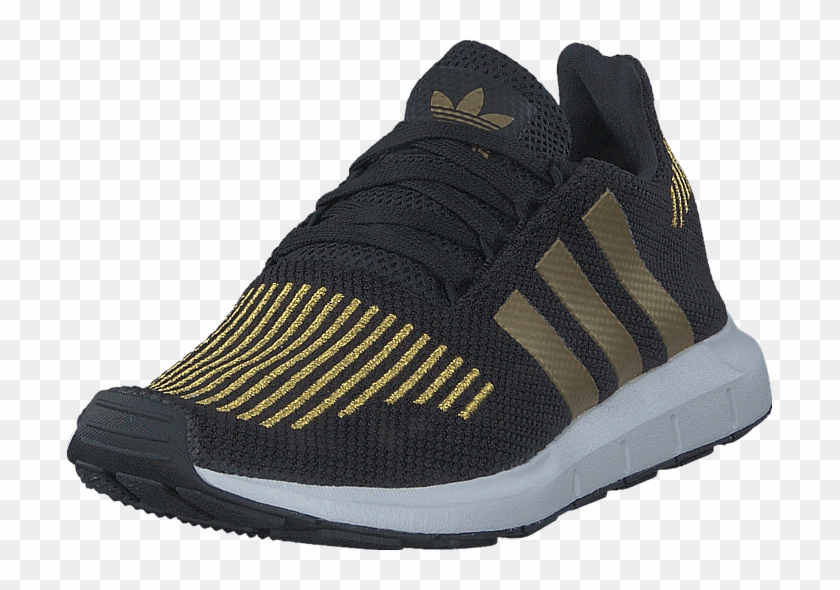 Adidas Originals Swift Run W Core Black/gold Met - Shoe Clipart