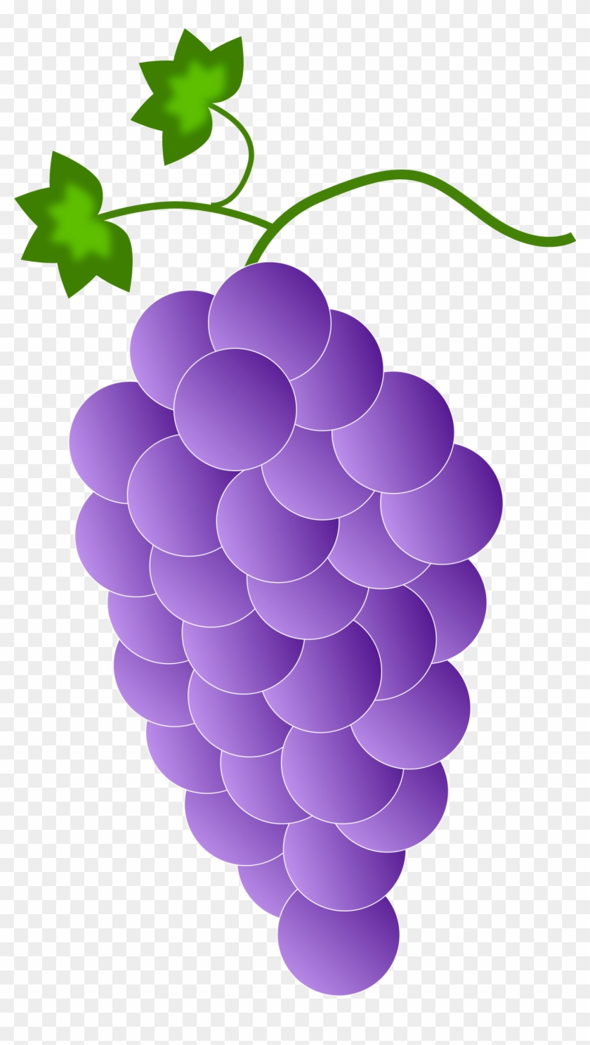 Black And White - Purple Grape's Clipart #2505532