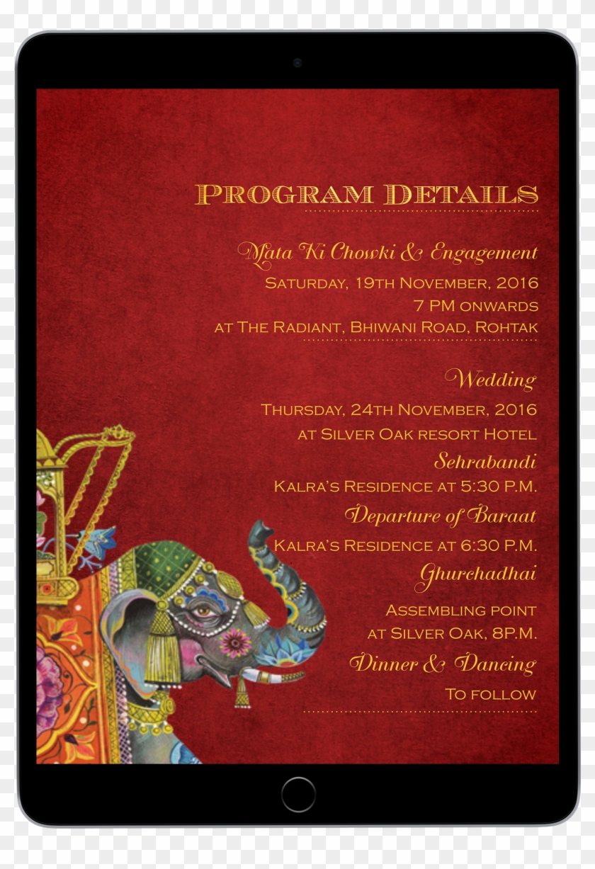 Createaflutter Digital Invitations - Invitation For Mata Ki Chowki Clipart #2505702