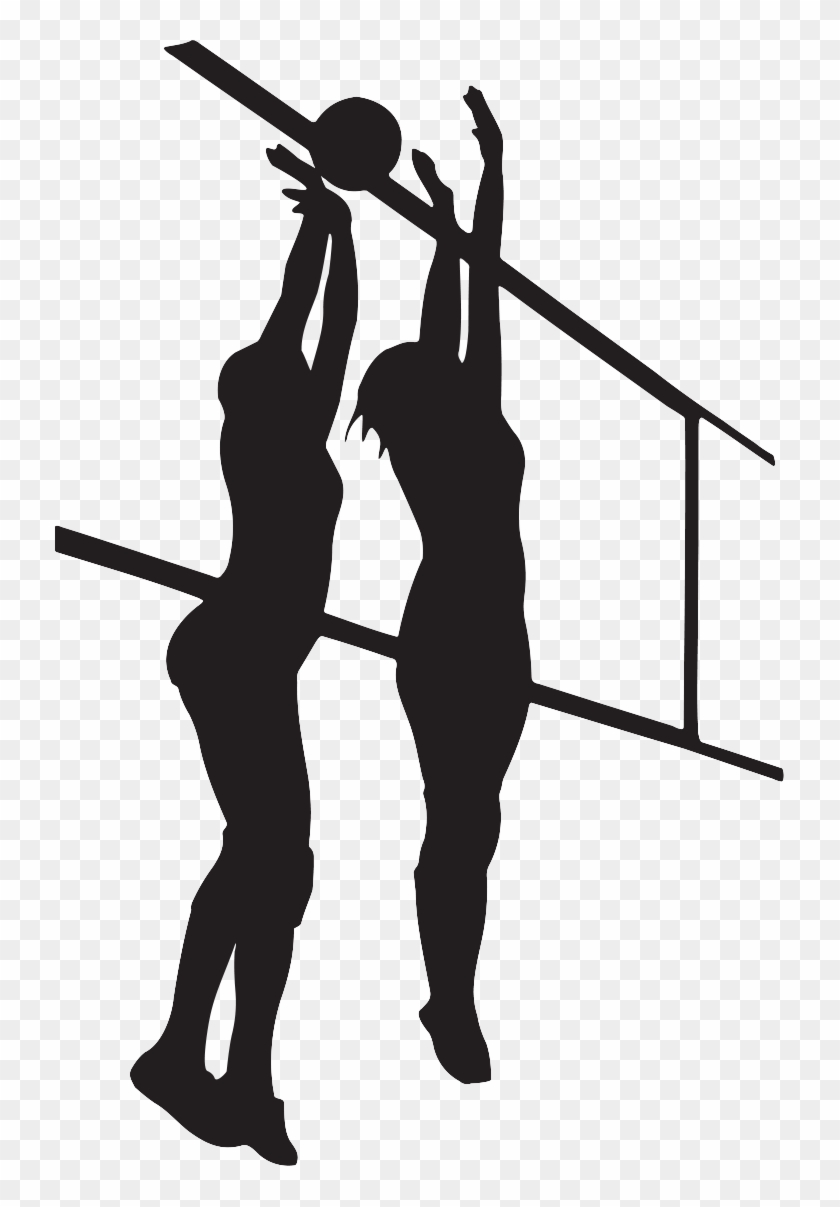Silhouette Shadow Clip Art - Volleyball Shadow Png Transparent Png