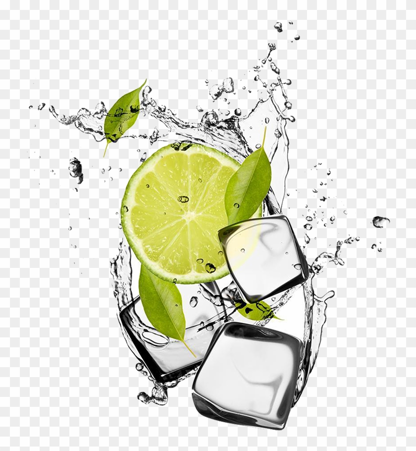 Coffee Cube Lemon Iced Ice Mango Fruit Clipart - Lemon Ice Cube - Png Download #2507206