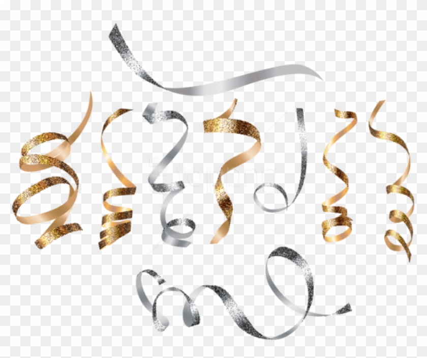 Curly Ribbon Png - Gold Curly Ribbon Png Clipart