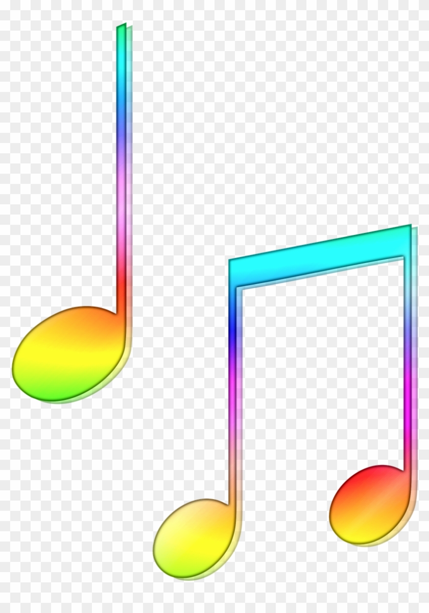 Colourful Musical Notes - Colored Music Notes Png Clipart
