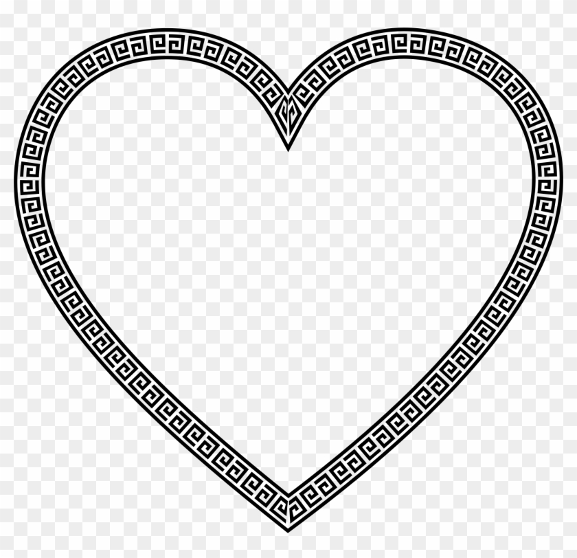 Heart Border Transparent Library Black And White Huge - Gold Mangalsutra Bracelet Tanishq Clipart